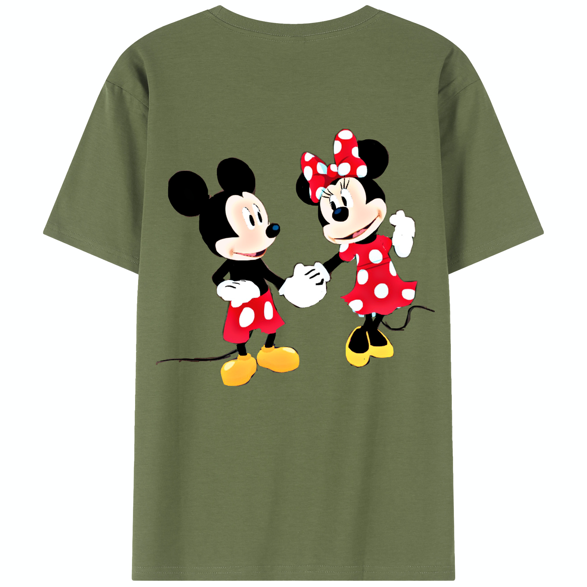 （画像用） ミッキーマウス Mickey Mouse 綿100％半袖Tシャツ（背面プリント）